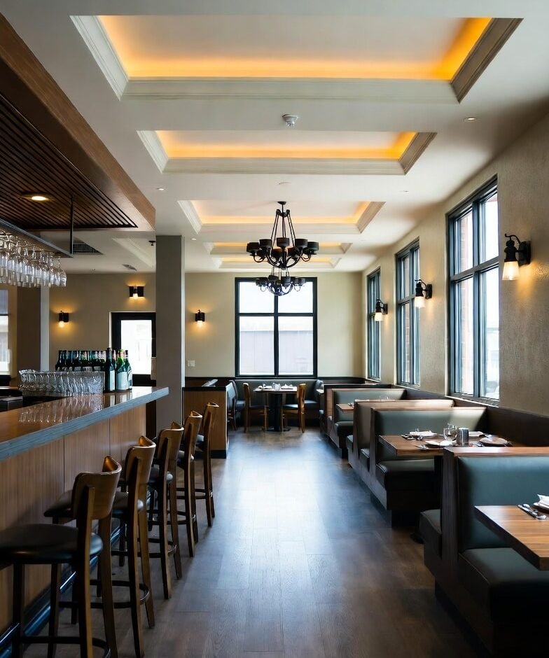 fully cleaned restaurant floor